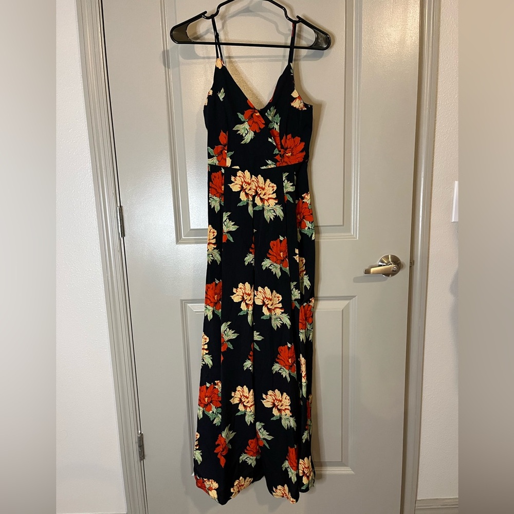 Floral Black Maxi Dress